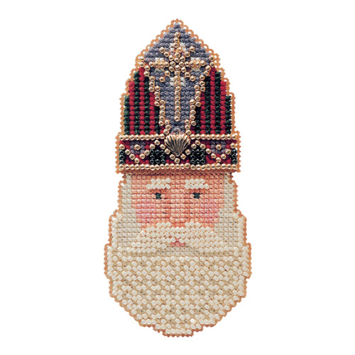 St Nicholas Beaded Ornament Kit Mill Hill 1999 Charmed Santa Faces