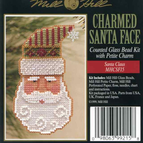 Santa Claus 1999 Bead Ornament Kit Mill Hill 1999 Charmed Santa Faces