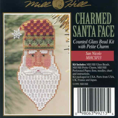 Saint Nick Beaded Ornament Kit Mill Hill 1999 Charmed Santa Faces