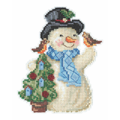 Feathered Friends Snowman Cross Stitch Kit Mill Hill 2020 Jim Shore JS202012