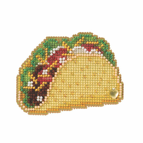 Taco Counted Cross Stitch Kit Mill Hill 2022 Spring Bouquet MH182214