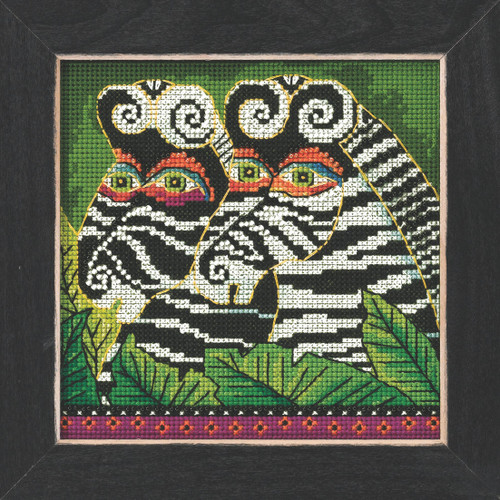 Zebra Cross Stitch Kit Mill Hill 2022 Laurel Burch Amazonia LB142214