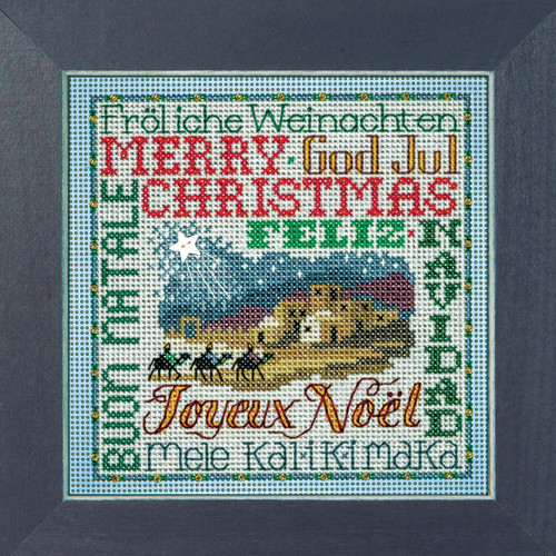 Christmas Greetings Cross Stitch Kit Mill Hill 2023 Buttons Beads Winter MH142336