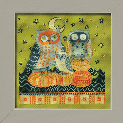 【美品】OWL MILS Rota Mill Hill Midnight Owl - Beaded Cross Stitch Kit - 123Stitch