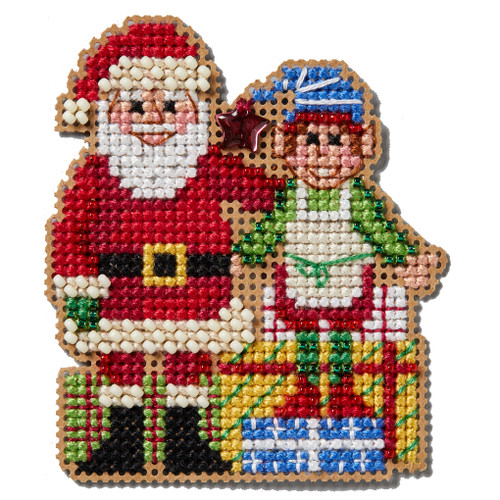 North Pole Buddies Cross Stitch Ornament Kit Mill Hill 2024 Winter