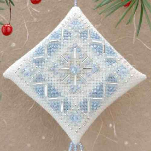 Ice Blue Snowflake Tiny Treasured Diamond Bead Kit Mill Hill 2000