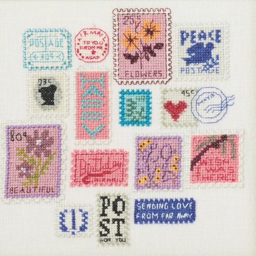 Stitched area of Airmail Beaded Cross Stitch Kit Curly Girl 2025 Mill Hill CG302513 Stitched area of Airmail Beaded Cross Stitch Kit Curly Girl 2025 Mill Hill CG302513