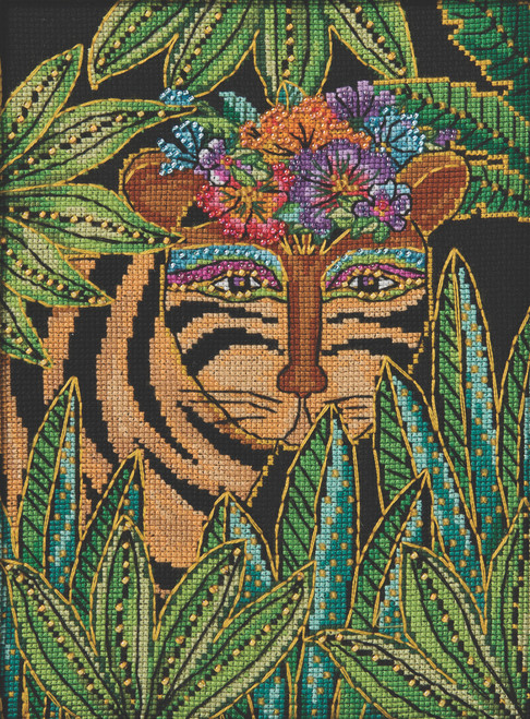 Tigress Cross Stitch Kit Mill Hill 2026 Laurel Burch LB302611