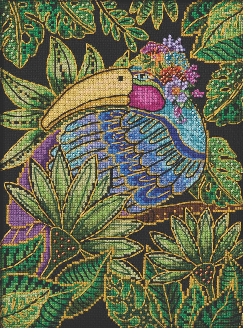 Toucan Cross Stitch Kit Mill Hill 2026 Laurel Burch LB302612