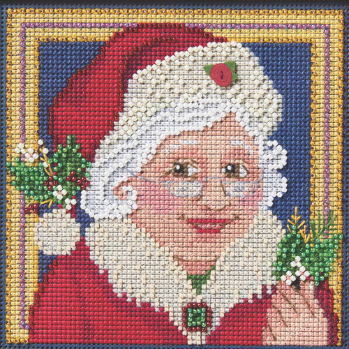 Mill Hill Beaded Cross Stitch Kits with Santa Claus Faces