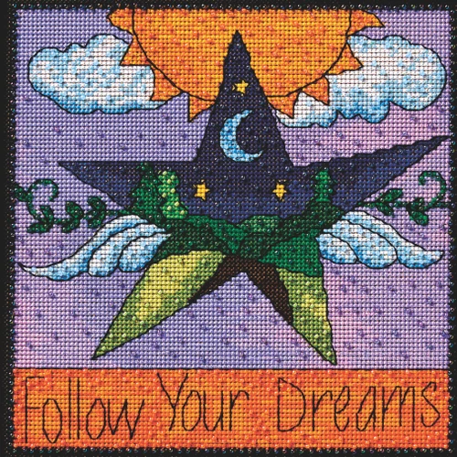 Stitched area of Follow Your Dreams Beaded Beaded Counted Cross Stitch Mill Hill 2026 Sticks ST152612