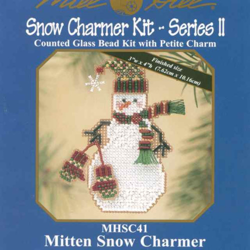 Mitten Snow Charmer Beaded Christmas Ornament Kit Mill Hill 2003