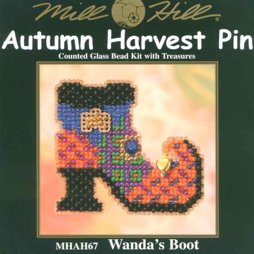 Wanda's Boot Halloween Beaded Kit Mill Hill 2005 Autumn Harvest