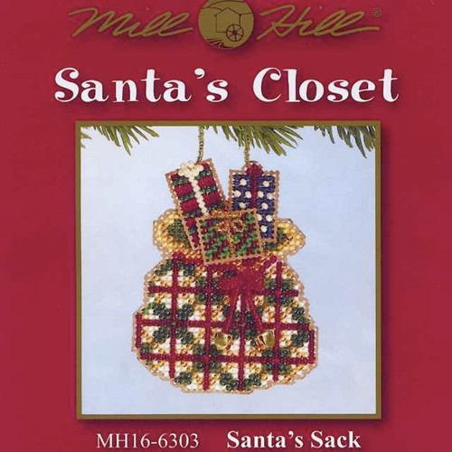 Santa's Sack 2006 Beaded Ornament Kit Mill Hill 2006 Santa's Closet