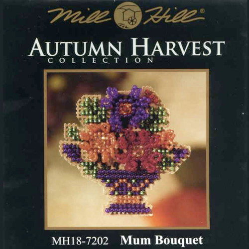 Mum Bouquet Beaded Cross Stitch Kit Mill Hill 2007 Autumn Harvest
