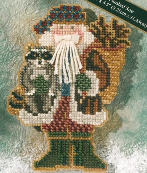 Blue Ridge Santa Beaded Ornament Kit Mill Hill 2007 Appalachian Santas