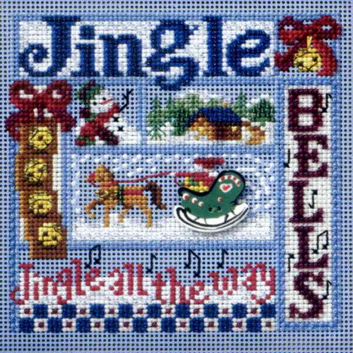Jingle Bells Cross Stitch Kit Mill Hill 2008 Buttons & Beads Winter