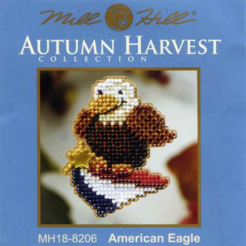 American Eagle Patriotic Bead Kit Mill Hill 2008 Autumn Harvest