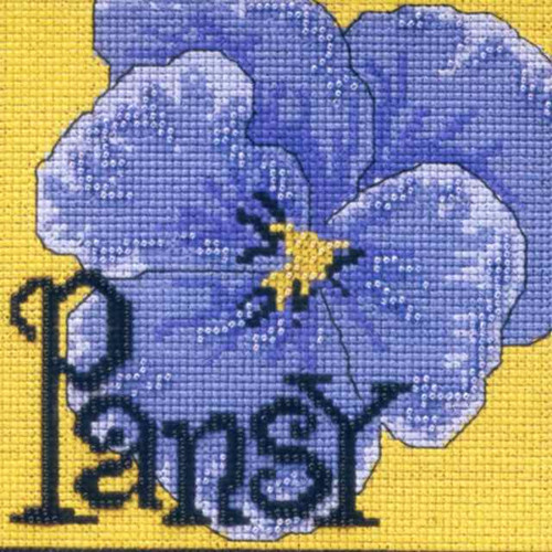 Pansy Beaded Cross Stitch Kit Mill Hill 2009 Buttons & Beads Spring