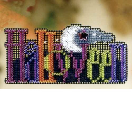 Halloween Bead Cross Stitch Ornament Kit Mill Hill 2009 Autumn Harvest