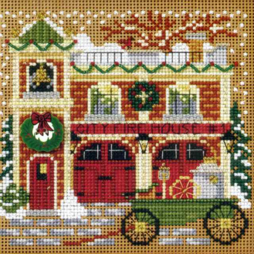 Christmas Greetings Cross Stitch Kit Mill Hill 2023 Buttons Beads Winter  MH142336