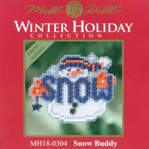 Snow Buddy Bead Christmas Ornament Kit Mill Hill 2010 Winter Holiday