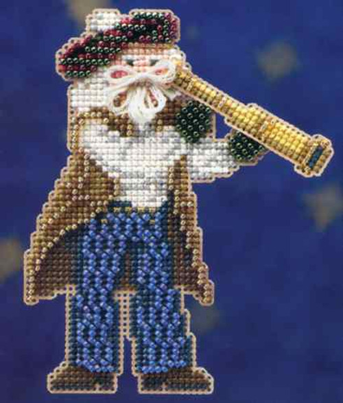 First Mate Santa Beaded Ornament Kit Mill Hill 2010 Seafaring Santas