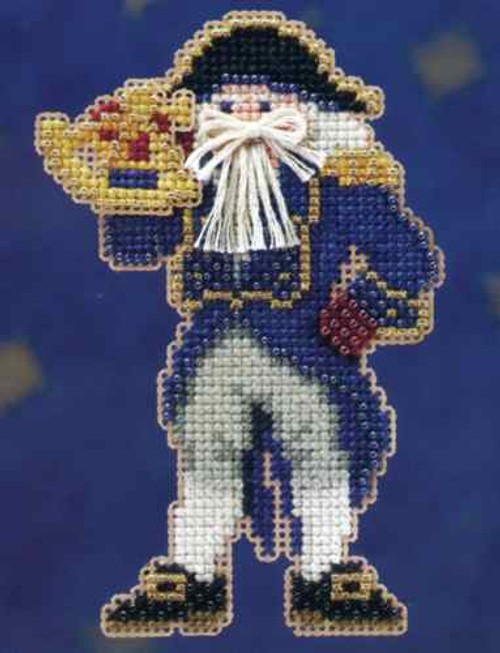 Captain Santa Beaded Ornament Kit Mill Hill 2010 Seafaring Santas