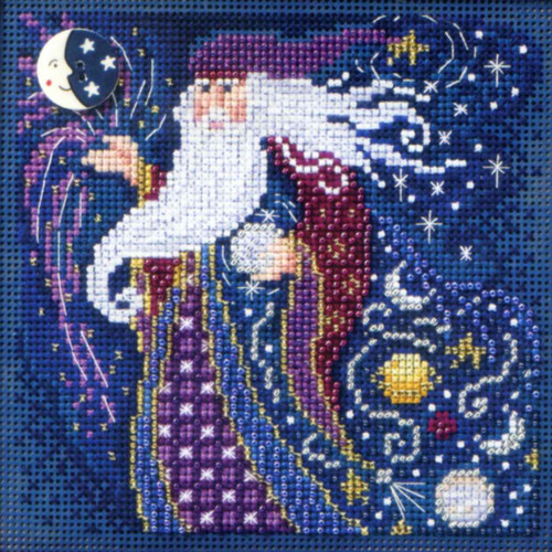 Wizard Beaded Cross Stitch Kit Mill Hill 2011 Buttons & Beads Autumn