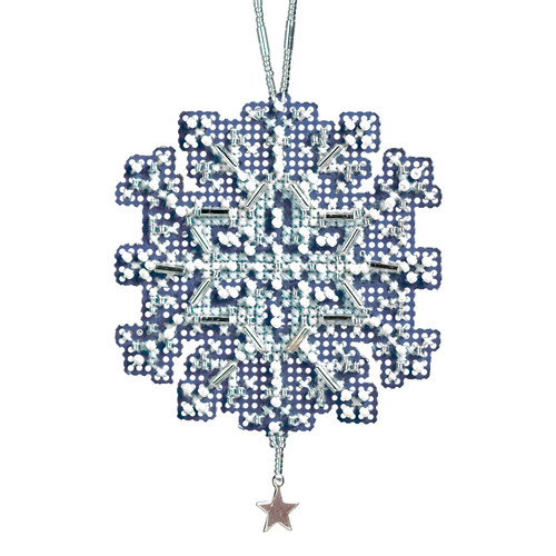 Star Crystal Beaded Charmed Ornament Kit Mill Hill 2012 Snow Crystals