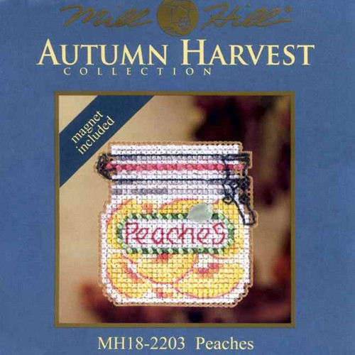 Peaches Beaded Cross Stitch Kit Mill Hill 2012 Autumn Harvest