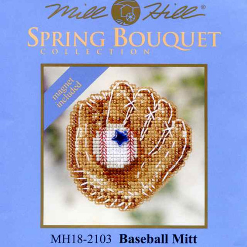 Baseball Mitt Beaded Cross Stitch Kit Mill Hill 2012 Spring Bouquet