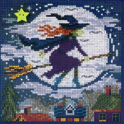 Witch Way Cross Stitch Kit Mill Hill 2013 Buttons & Beads Autumn