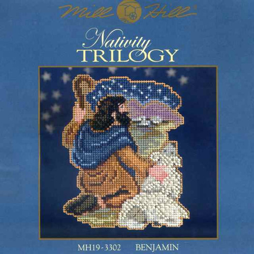  Ghost Trilogy Mill Hill Beaded Cross Stitch Kits, Set of 3 -  Eerie, Ellis and Essence Plus Decorative 'Needleworker' Sticker