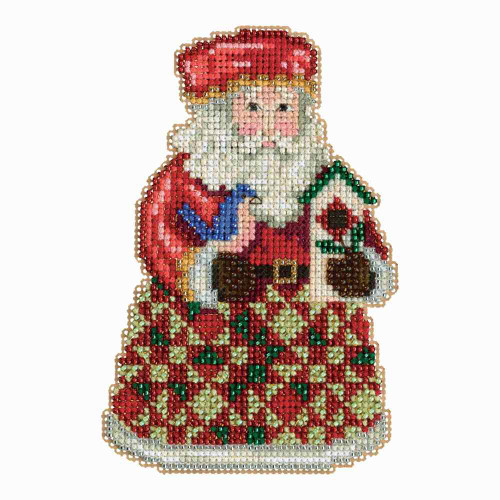 Cozy Christmas Santa Cross Stitch Kit Mill Hill 2013 Jim Shore Santas