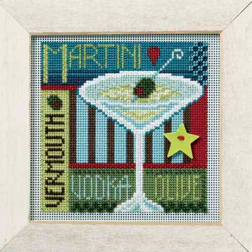 Martini Cross Stitch Kit Mill Hill 2008 Buttons & Beads Spring