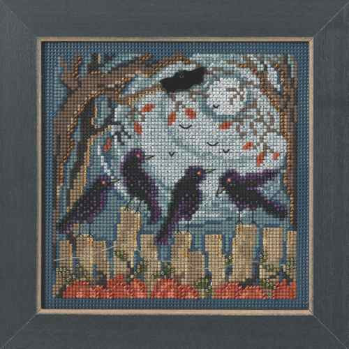 Ravens Cross Stitch Kit Mill Hill 2014 Buttons & Beads Autumn