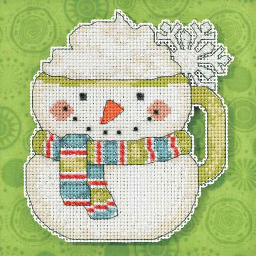 Frosty Mug Beaded Christmas Cross Stitch Kit 2015 Debbie Mumm Winter Cheer