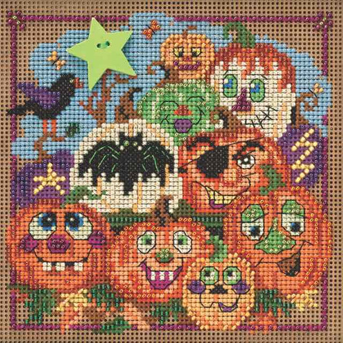 Painted Pumpkins Beaded Kit Mill Hill 2015 Buttons & Beads Autumn MH145206