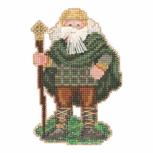 Ireland Santa Beaded Ornament Kit Mill Hill 2015 Celtic Santas MH205303