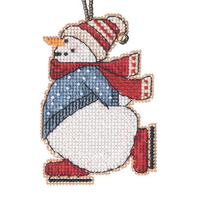 Mill Hill® Trimming Snowman Counted Cross Stitch Ornament Kit