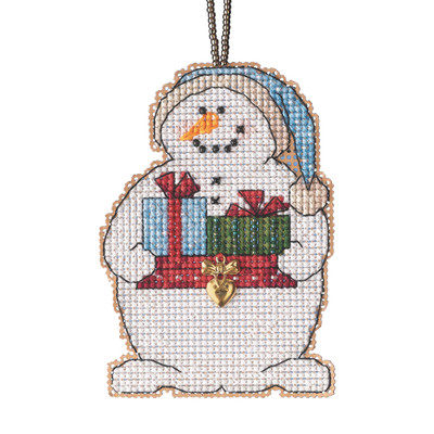 Mill Hill® Trimming Snowman Counted Cross Stitch Ornament Kit