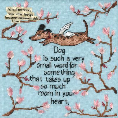 Dog is a Small Word Beaded Cross Stitch Kit Curly Girl 2021 Mill