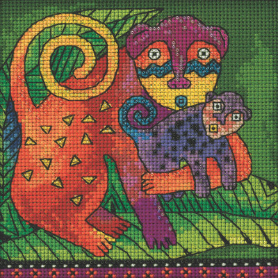 Kit Punto Croce Mill Hill Con Perline Ocean Song Di Laurel Burch - Design Marino Coloratissimo