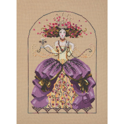 The Empress Cross Stitch Kit Chart Beads Silk Floss Mirabilia Nora