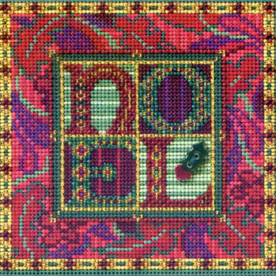 極美品　CROSS Jewelers Collection Tapestry Tapestry Noel Cross Stitch Kit Mill Hill 2012 Buttons & Beads Winter