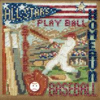 Home Run Cross Stitch Kit Mill Hill 2012 Buttons & Beads Spring