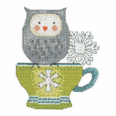 Warm & Wise Owl Bead Cross Stitch Kit Winter Cheer 2015 Debbie Mumm