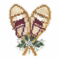 Snowshoes Beaded Christmas Ornament Kit Mill Hill 2015 Winter Holiday MH185303