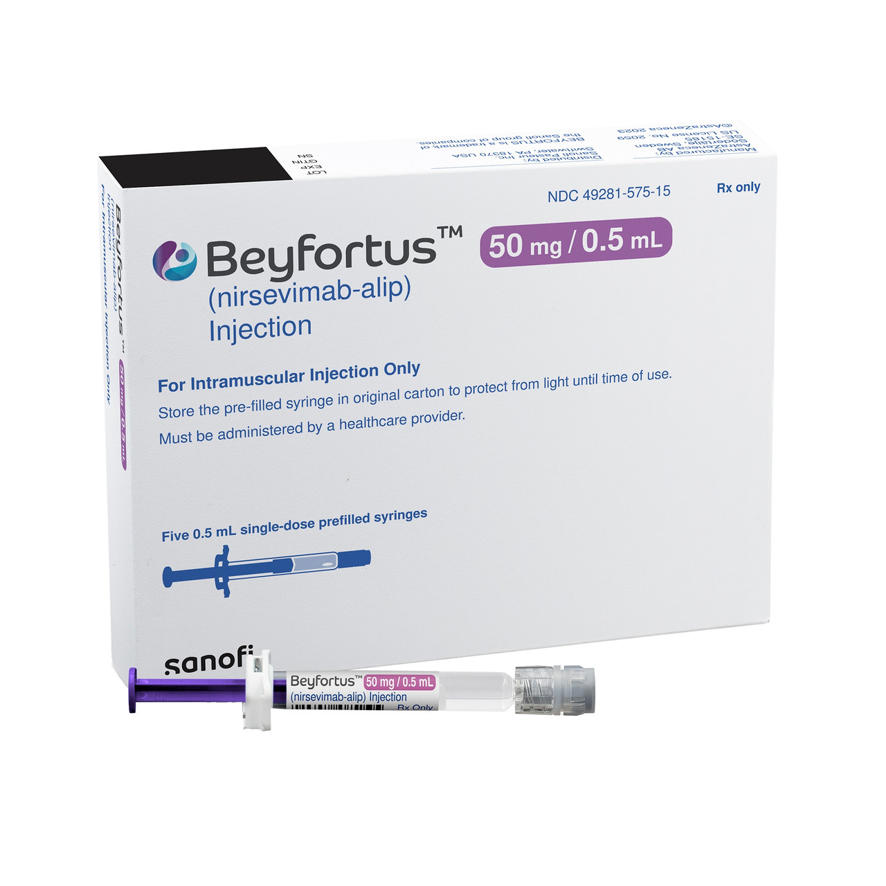 BEYFORTUS™ Nirsevimab-alip, Injection, PFS, 50 mg/0.5ml, Box/5